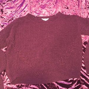 Cropped knit sweater